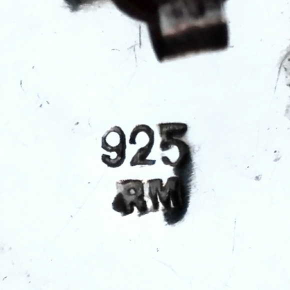 Vintage Sterling Silver Mid-Century Modern Signed Earrings - Picture 4 of 5